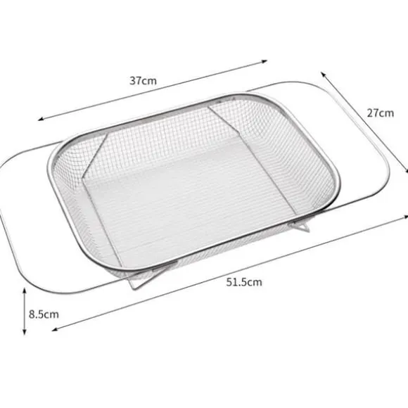 Rostfritt durkslag 38x28x8cm