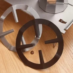 Rostfritt Järn Svart Moka Kaffekanna Hylla Rund Spis Brännare Stödställ Köksredskap