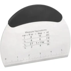 Rostfritt Stål Bakskrapa Hackare Mjöl Bakverksskärare Bakverk Skala Mätning Bakverktyg Kök Bakeware Svart