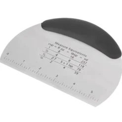 Rostfritt Stål Bakskrapa Hackare Mjöl Bakverksskärare Bakverk Skala Mätning Bakverktyg Kök Bakeware Svart