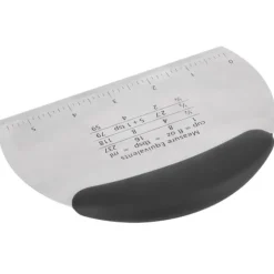 Rostfritt Stål Bakskrapa Hackare Mjöl Bakverksskärare Bakverk Skala Mätning Bakverktyg Kök Bakeware Svart