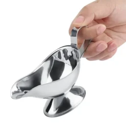 rostfritt stål biffpepparsåsbåt kryddbehållare för restaurangkök (3oz)