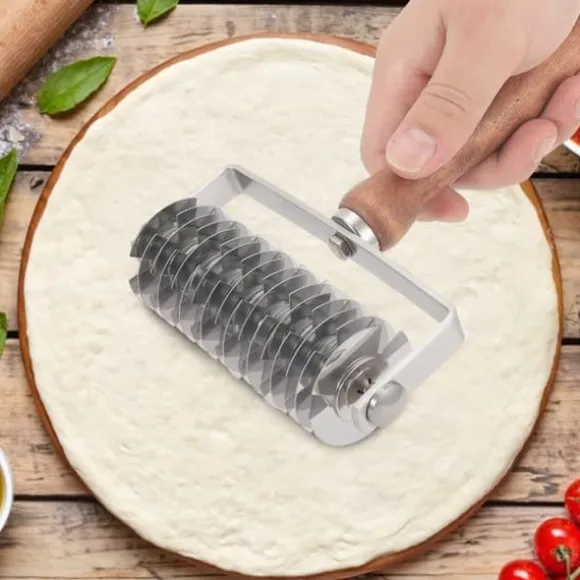 Rostfritt stål deg Galler Roller Cutter - köksbakningsverktyg