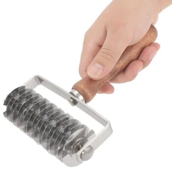 Rostfritt stål deg Galler Roller Cutter - köksbakningsverktyg
