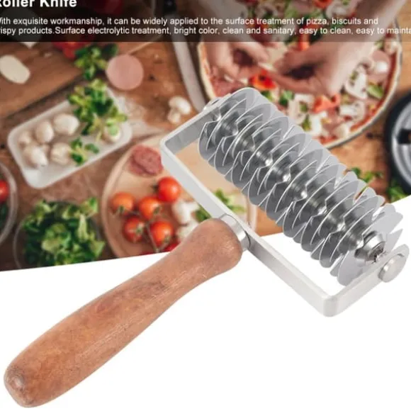 Rostfritt stål deg Galler Roller Cutter - köksbakningsverktyg