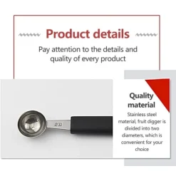 Rostfritt Stål Digger Glass Vattenmelon Tallrik Skopa Köksredskap