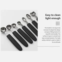 Rostfritt Stål Digger Glass Vattenmelon Tallrik Skopa Köksredskap