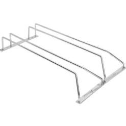 Rostfritt stål dubbelrad vinglas Ställvaruställ Hängande Stemware Hållare under skåpM