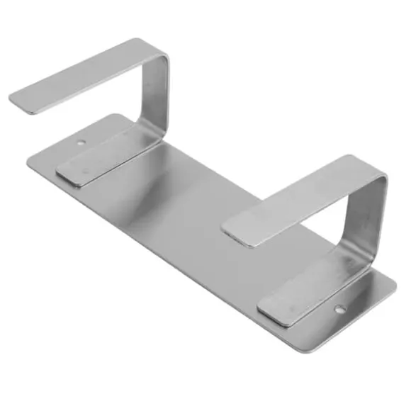 Rostfritt Stål Enkelt Stekpanna Lock Rack Kök Förvaringshållare Silver