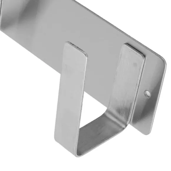 Rostfritt Stål Enkelt Stekpanna Lock Rack Kök Förvaringshållare Silver