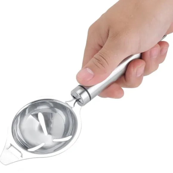 rostfritt stål äggokseparator filter äggvitor och äggulor sil avdelare köksredskap