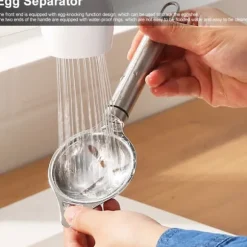 rostfritt stål äggokseparator filter äggvitor och äggulor sil avdelare köksredskap
