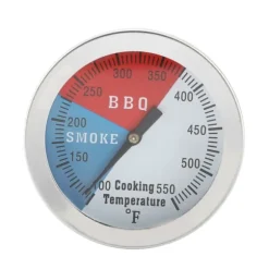 Rostfritt Stål Grilltermometer 100-550℉ Rund Huv Temperatur För Grillugn Grill