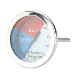 Rostfritt Stål Grilltermometer 100-550℉ Rund Huv Temperatur För Grillugn Grill