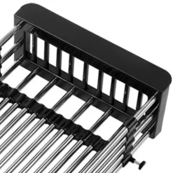 Rostfritt stål infällbar över-diskbänk - stor svart