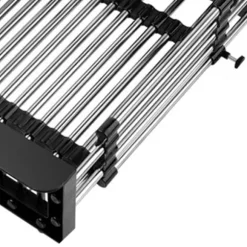 Rostfritt stål infällbar över-diskbänk - stor svart