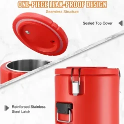 Rostfritt stål isolerad dryckesautomat, 4,5 gallon (17,2 liter) för varm/kall dryck, livsmedelsklassad.