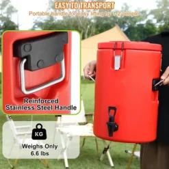 Rostfritt stål isolerad dryckesautomat, 4,5 gallon (17,2 liter) för varm/kall dryck, livsmedelsklassad.