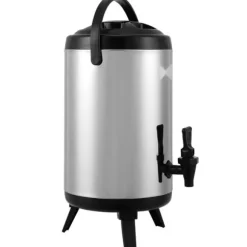 Rostfritt stål isolerad dryckesautomat, 2 gallon (7,6 liter), för varm och kall dryck, livsmedelsklassad för te, kaffe, vatten.