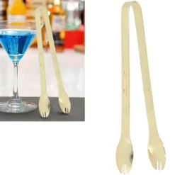 rostfritt stål istång livsmedelskvalitet förhindrar att den glider sockermat kökspincett för hushållsmat förgylld