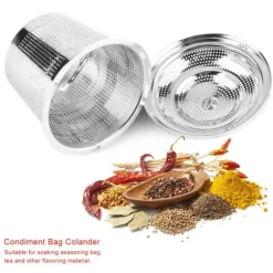 Rostfritt Stål Kryddbollar Kryddpåse Durkslag Tillbehör Matlagningsverktyg för Kök L