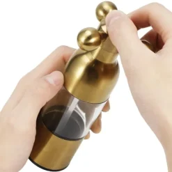 Rostfritt stål peppar salt kryddkvarn kvarn kryddmalning köksverktyg för matlagning guld