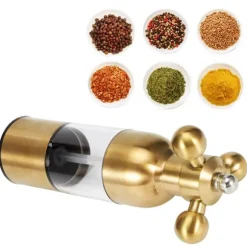 Rostfritt stål peppar salt kryddkvarn kvarn kryddmalning köksverktyg för matlagning guld
