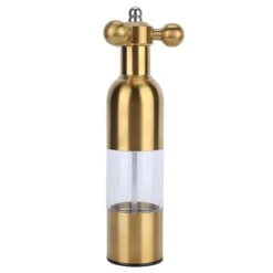 Rostfritt Stål Pepparkvarn Manuell Kran Ventilform Svartpeppar Havssaltkvarn för KitchenGolden