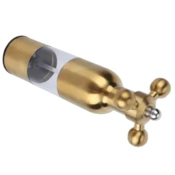 Rostfritt Stål Pepparkvarn Manuell Kran Ventilform Svartpeppar Havssaltkvarn för KitchenGolden