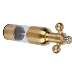 Rostfritt Stål Pepparkvarn Manuell Kran Ventilform Svartpeppar Havssaltkvarn för KitchenGolden