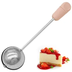 rostfritt stål pulversockerskakare duster mjölsikt pulverduster bakpulversiktar för bakverktyg