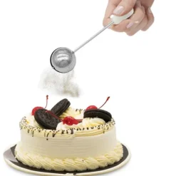 rostfritt stål pulversockerskakare duster mjölsikt pulverduster bakpulversiktar för bakverktyg