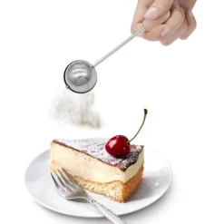 rostfritt stål pulversockerskakare duster mjölsikt pulverduster bakpulversiktar för bakverktyg