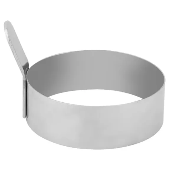 Rostfritt Stål Rund Pannkaksring Stekt Äggform Pannkaksmaskin Form (L)