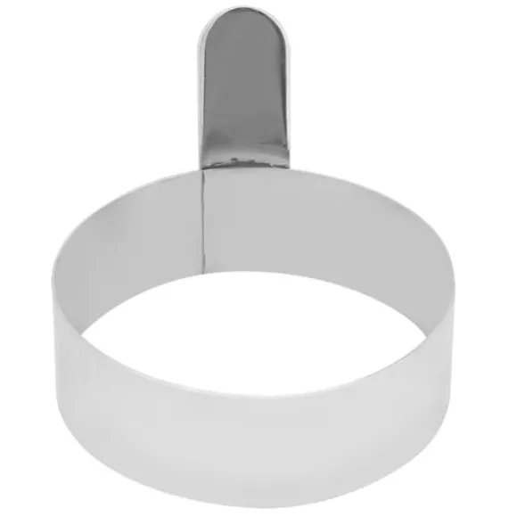 Rostfritt Stål Rund Pannkaksring Stekt Äggform Pannkaksmaskin Form (L)