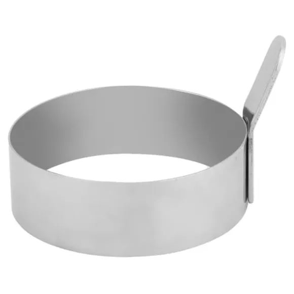 Rostfritt Stål Rund Pannkaksring Stekt Äggform Pannkaksmaskin Form (L)