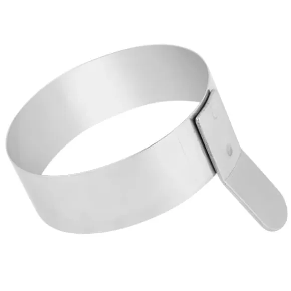 Rostfritt Stål Rund Pannkaksring Stekt Äggform Pannkaksmaskin Form (L)