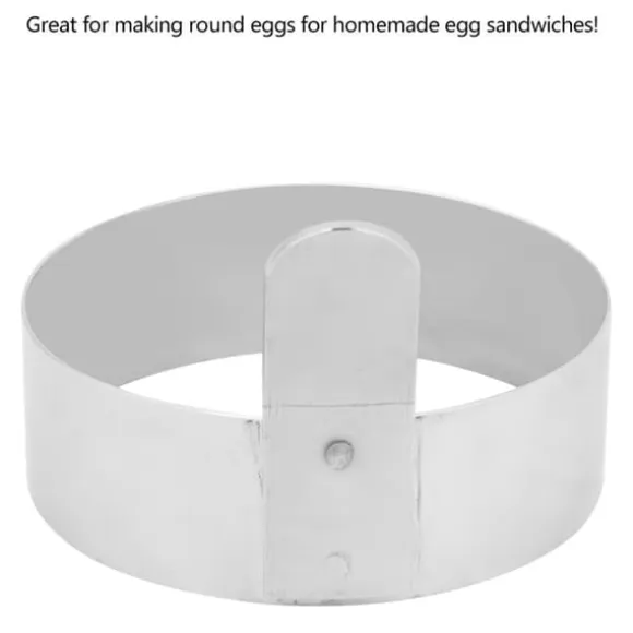 Rostfritt Stål Rund Pannkaksring Stekt Äggform Pannkaksmaskin Form (L)