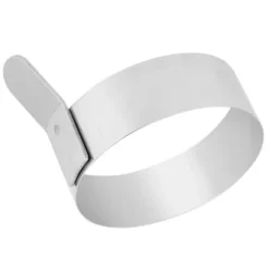 Rostfritt Stål Rund Pannkaksring Stekt Äggform Pannkaksmaskin Form (L)