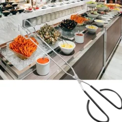 Rostfritt Stål Saxtång Mat Kött Sax Kök Mat Bakning Bröd Klämma Grill Grilltång