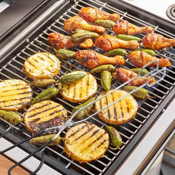 Rostfritt Stål Saxtång Mat Kött Sax Kök Mat Bakning Bröd Klämma Grill Grilltång