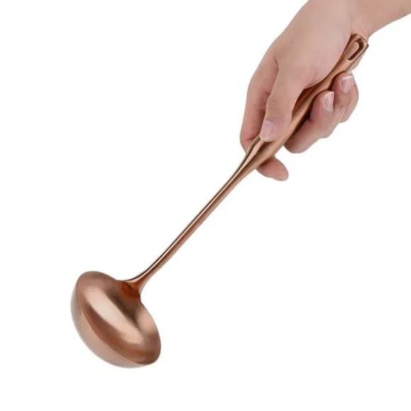 Rostfritt Stål Slev Sked Stor Soppslev Köksspatel Turner Matlagningsverktyg Rose Gold 02#