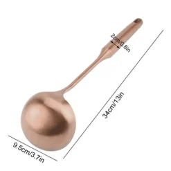 Rostfritt Stål Slev Sked Stor Soppslev Köksspatel Turner Matlagningsverktyg Rose Gold 02#