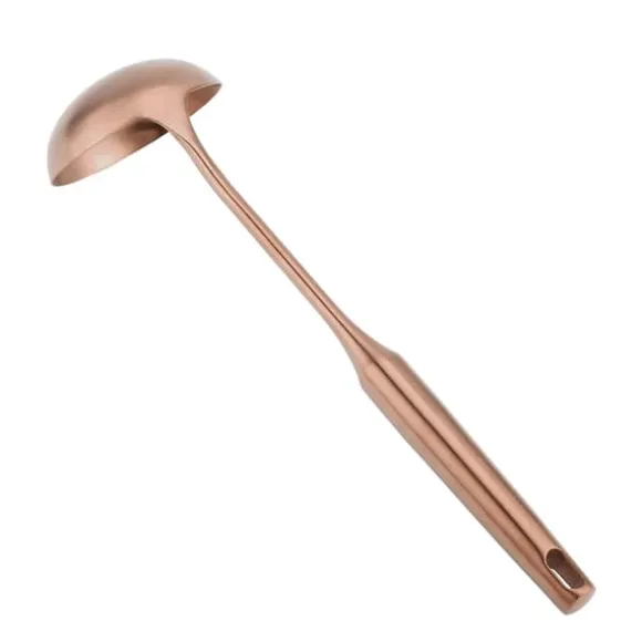 Rostfritt Stål Slev Sked Stor Soppslev Köksspatel Turner Matlagningsverktyg Rose Gold 02#