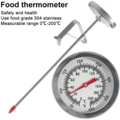 Rostfritt Stål Stekolja Termometer Fritös Friterad Kyckling Grill Termometermätare