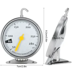 Rostfritt Stål Stor Ugnstermometer med Krok Kök Matlagning Mätverktyg 50-280 ℃