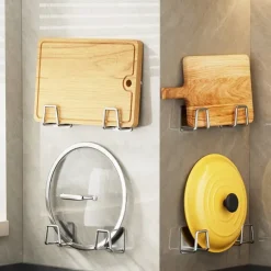 Rostfritt Stål Svamphållare - Borstad Finish, Självhäftande för Köksbänk