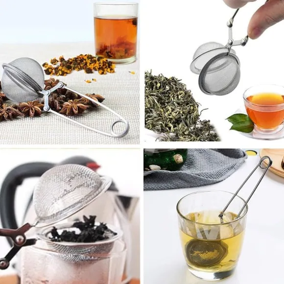 Rostfritt Stål Tesil Set - 4.5cm & 5cm Teinfusioner för Lösa Teer