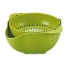 Roterande Durkslag och Skål - Grön