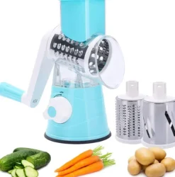 Roterande rivjärn med 3 olika trummor Blå